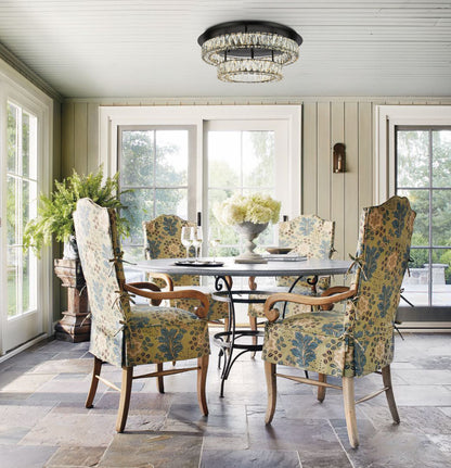 Monroe 26 inch LED double flush mount in black