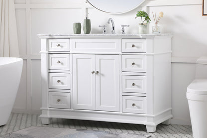 48 inch Single Bathroom Vanity set in White