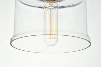 Kenna 1 Light Chrome Pendant With Clear Glass