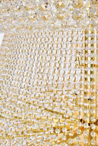 Primo 66 light Gold Chandelier Clear Royal Cut Crystal