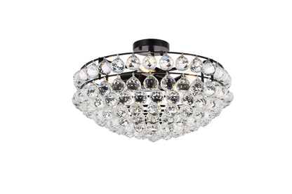 Savannah 20 inch flush mount in black