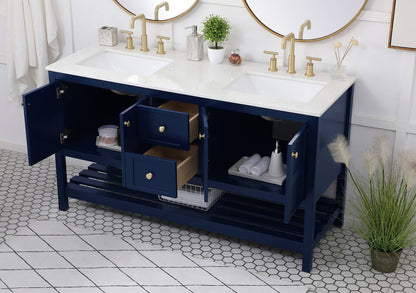 60 inch Single Bathroom Vanity in Blue
