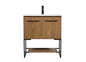 30 inch Single bathroom vanity in walnut brown