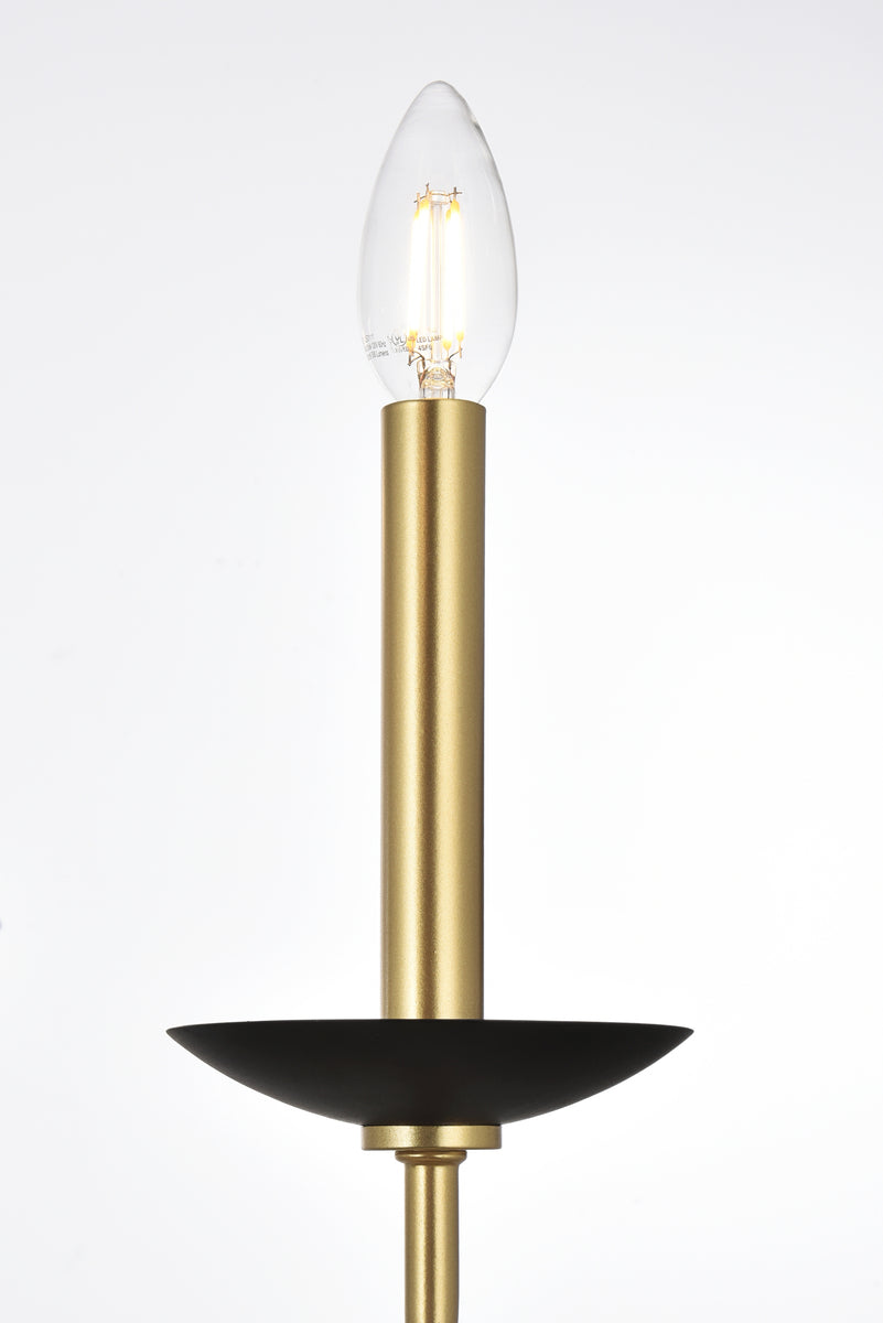 Cohen 42 inch pendant in black and brass