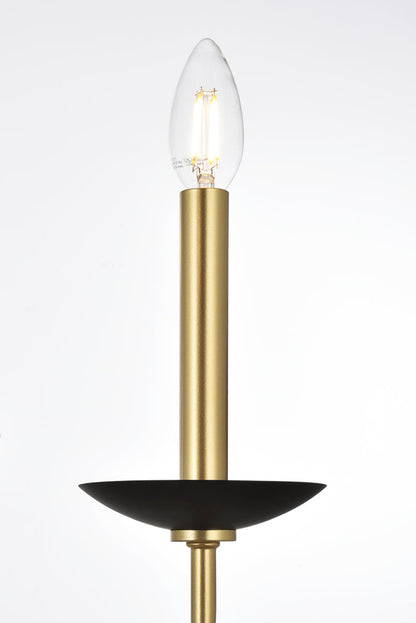 Cohen 42 inch pendant in black and brass