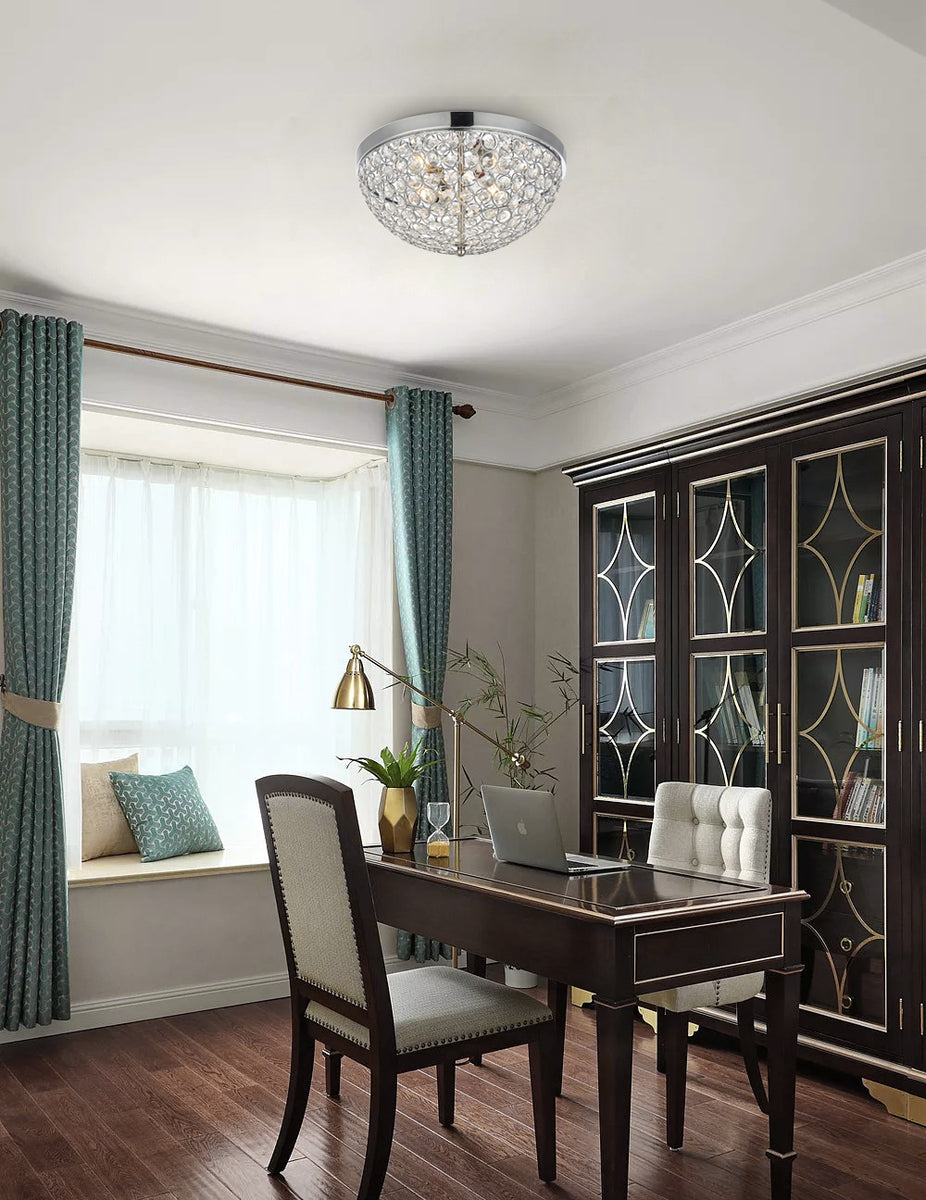 Taye Collection Flushmount D13.5 H6.3 Lt:3 Chrome Finish