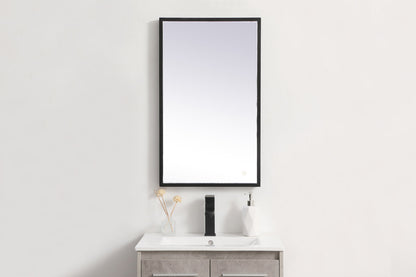 Pier 18x30 inch LED mirror with adjustable color temperature 3000K/4200K/6400K in black