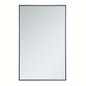 Metal frame rectangle mirror 30 inch in Black