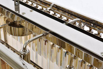 Sydney 12 light polished nickel Chandelier Golden Teak (Smoky) Royal Cut Crystal