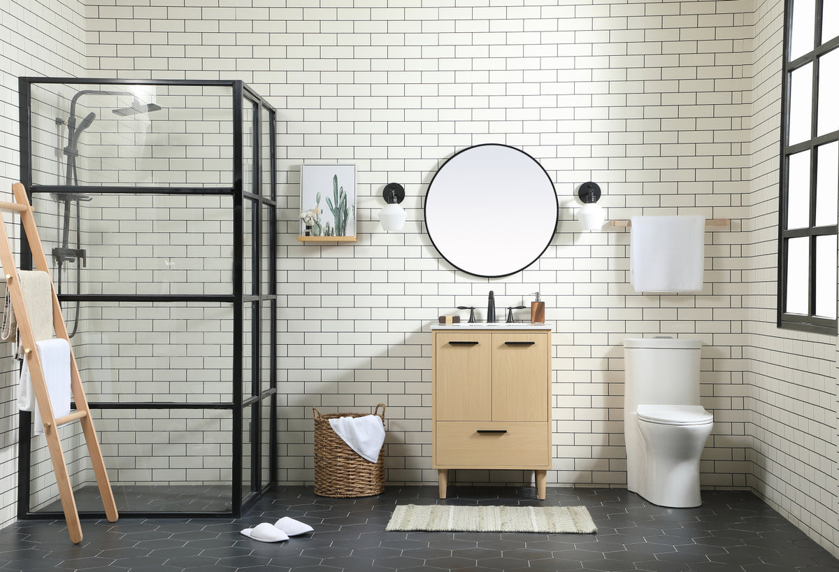 24 inch bathroom vanity in Maple