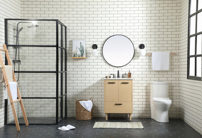 24 inch bathroom vanity in Maple