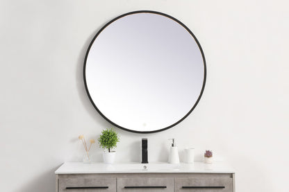 Pier 36 inch LED mirror with adjustable color temperature 3000K/4200K/6400K in black