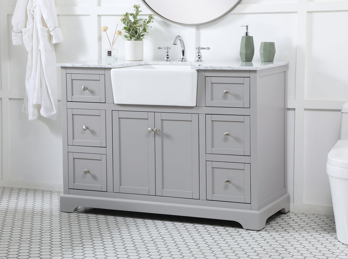 48 inch Single bathroom vanity in grey