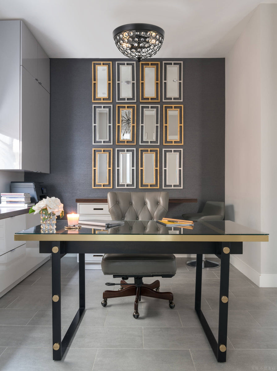 Taye 2 light Matte Black Flush Mount