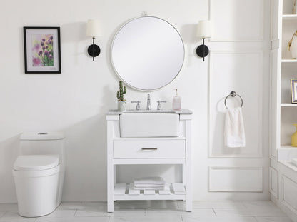 30 inch Single bathroom vanity in white