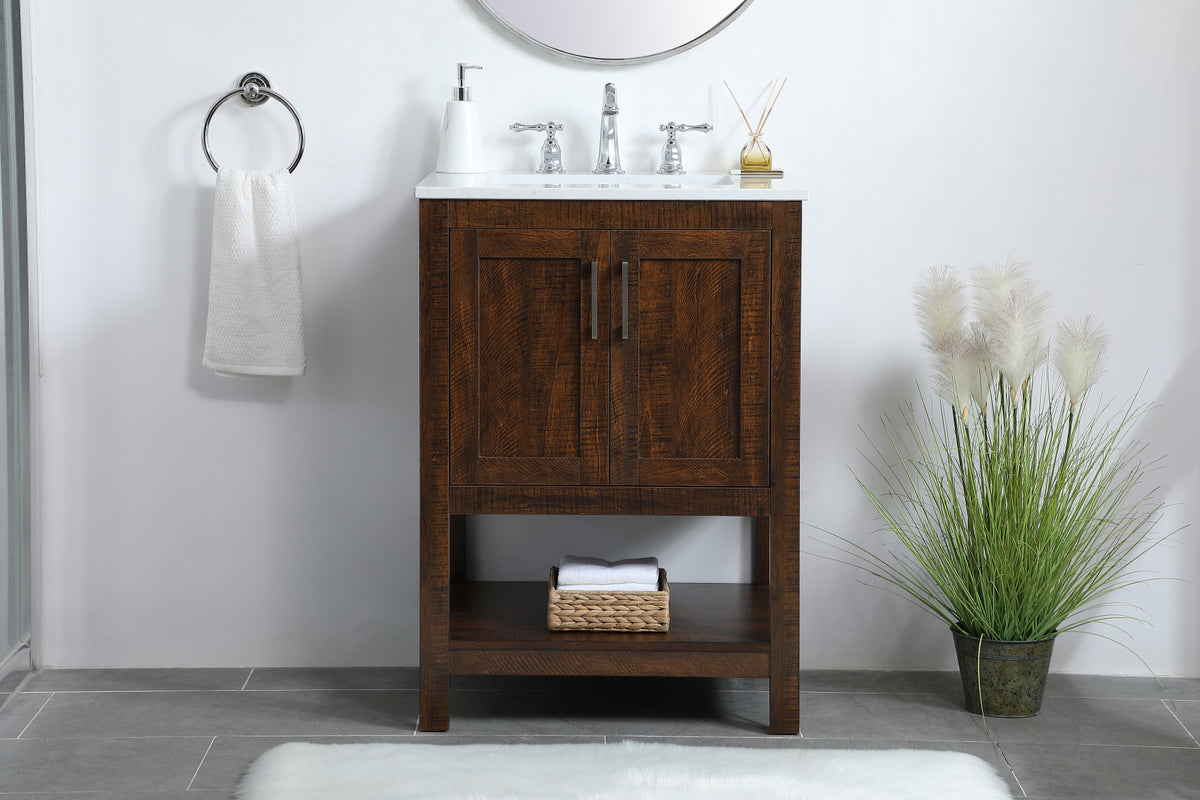 24 inch Single Bathroom Vanity in Espresso