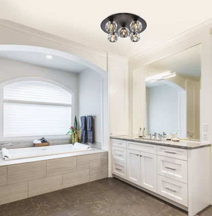 Graham 5 Light Ceiling Lamp in Black