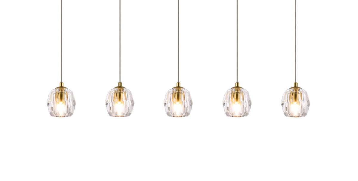 Eren 5 lights Gold pendant