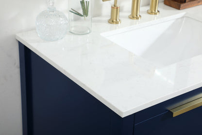 36 inch Single bathroom vanity in blue