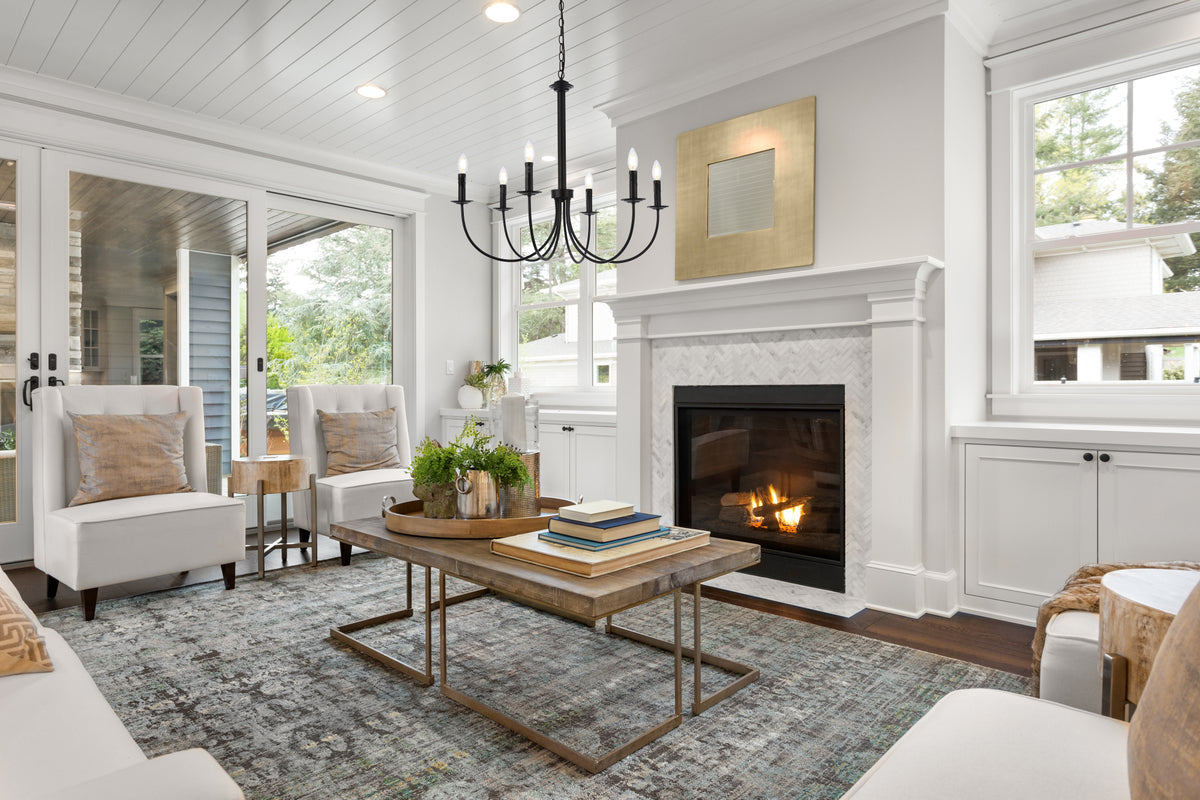 Brielle 6 lights pendant in black