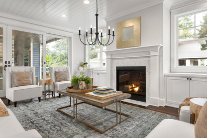 Brielle 6 lights pendant in black