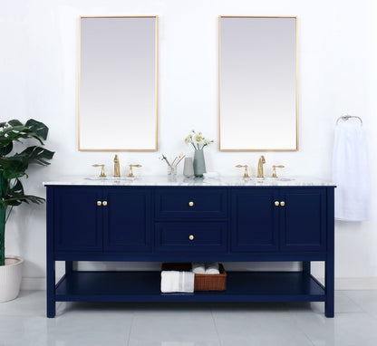 72 inch Single bathroom vanity in Blue