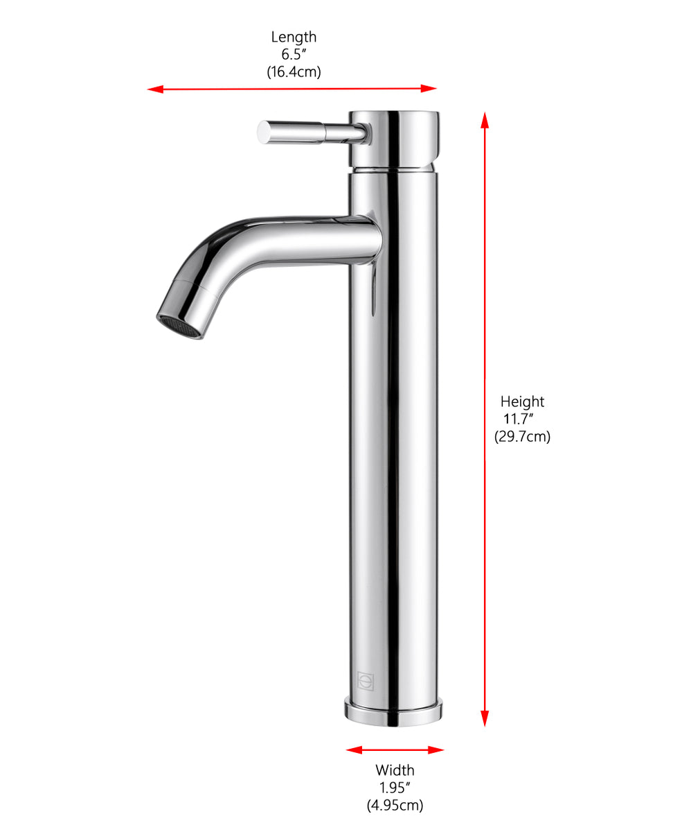 Victor Single Hole Single Handle Bathroom Faucet in Chrome