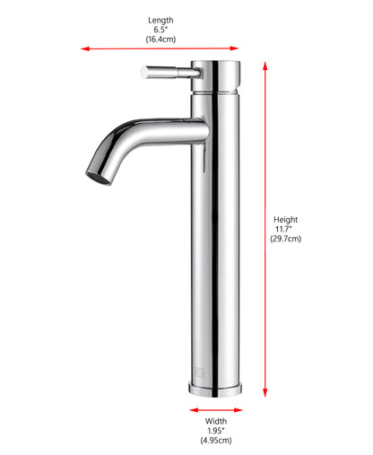 Victor Single Hole Single Handle Bathroom Faucet in Chrome