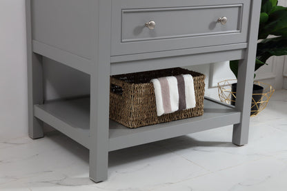 30 in. Single bathroom vanity set in Grey