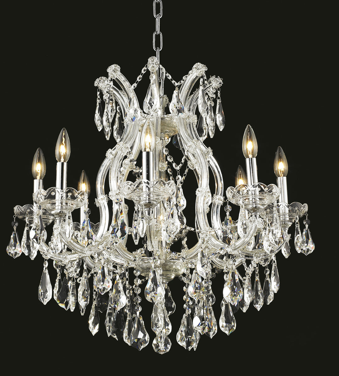 Maria Theresa 9 light Chrome Chandelier Clear Royal Cut Crystal
