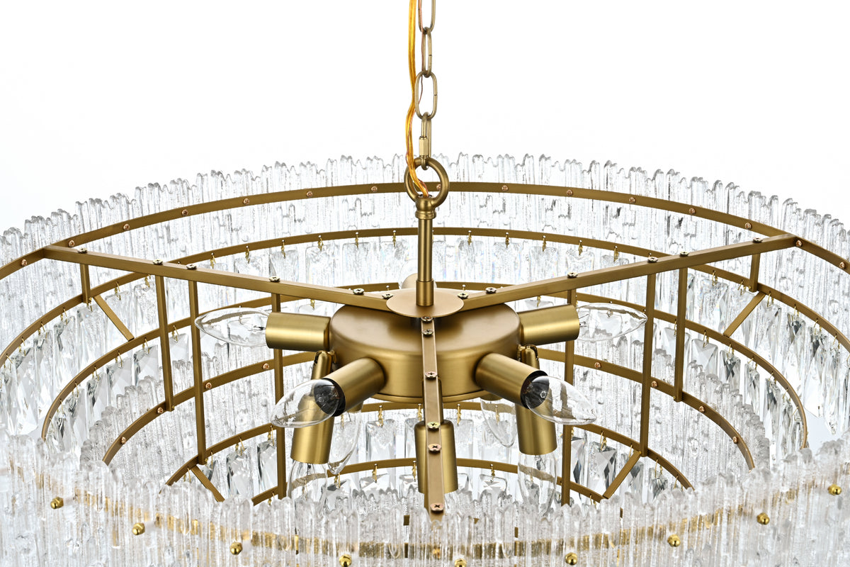 Emilia 31 inch Pendant Light in Satin Gold