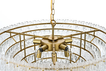 Emilia 31 inch Pendant Light in Satin Gold