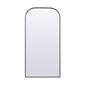 Metal Frame Arch Full Length Mirror 35x72 Inch in Black