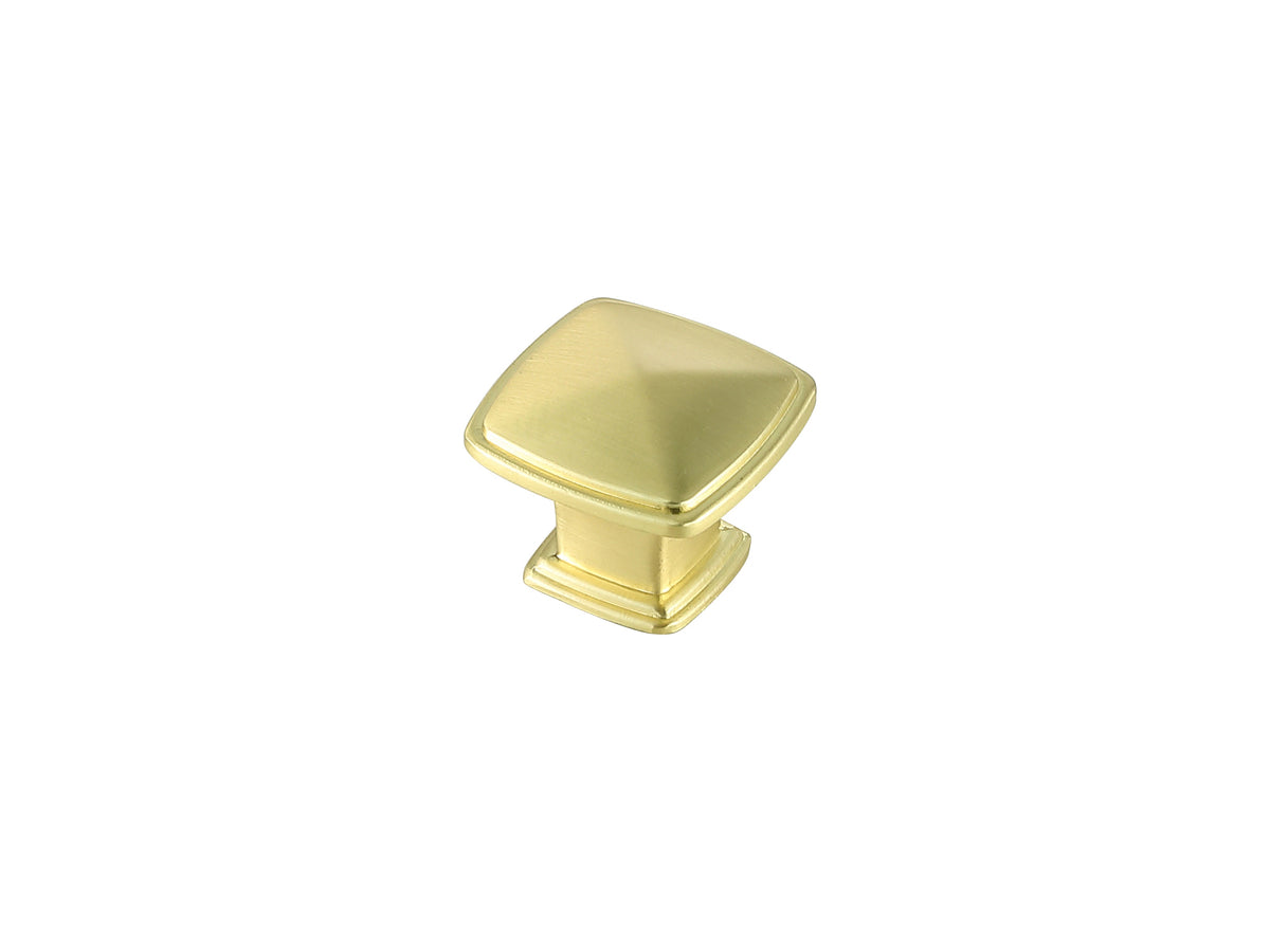 Marcel 1.2" Brushed Gold Square Knob Multipack (Set of 10)