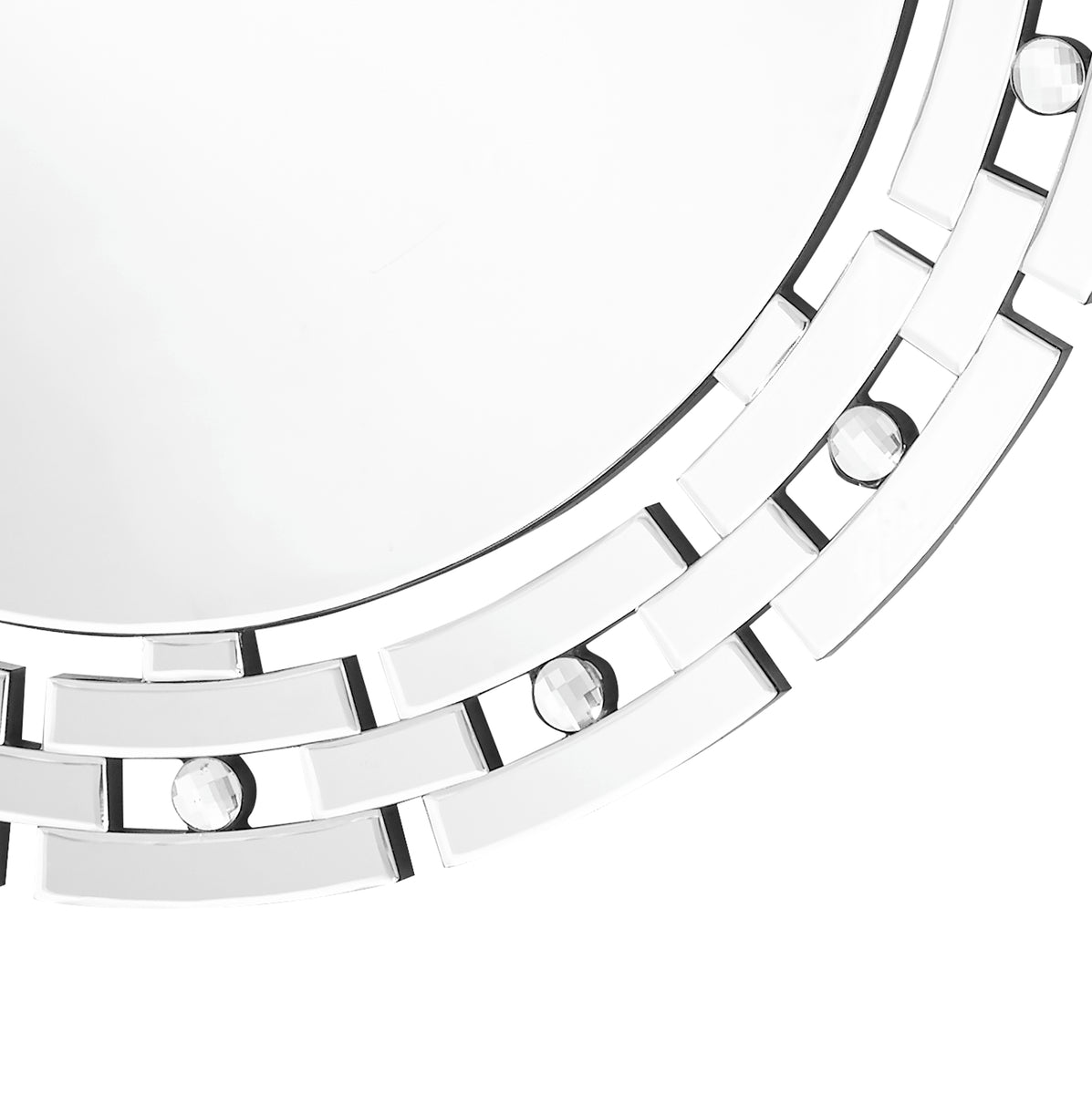 Sparkle 36 in. Contemporary Round Mirror in Clear