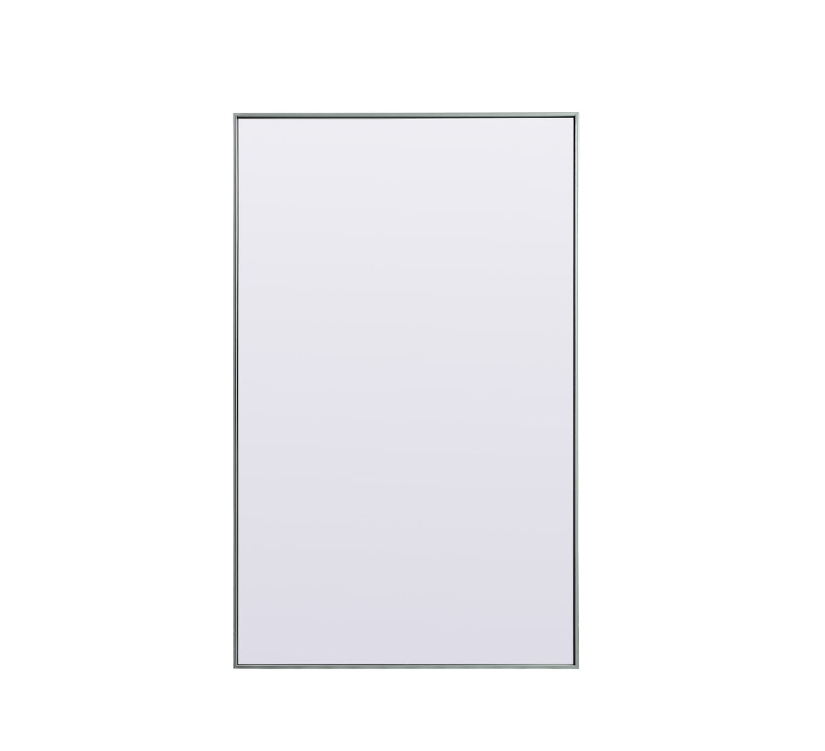 Metal Frame Rectangle Full Length Mirror 36x60 Inch in Silver