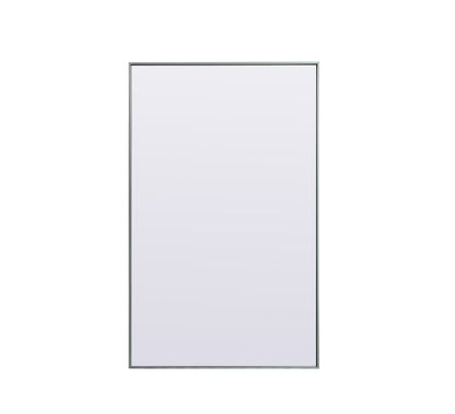 Metal Frame Rectangle Full Length Mirror 36x60 Inch in Silver