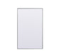 Metal Frame Rectangle Full Length Mirror 36x60 Inch in Silver
