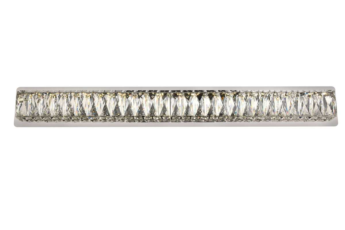 Monroe Integrated LED chip light Chrome Wall Sconce Clear Royal Cut Crystal