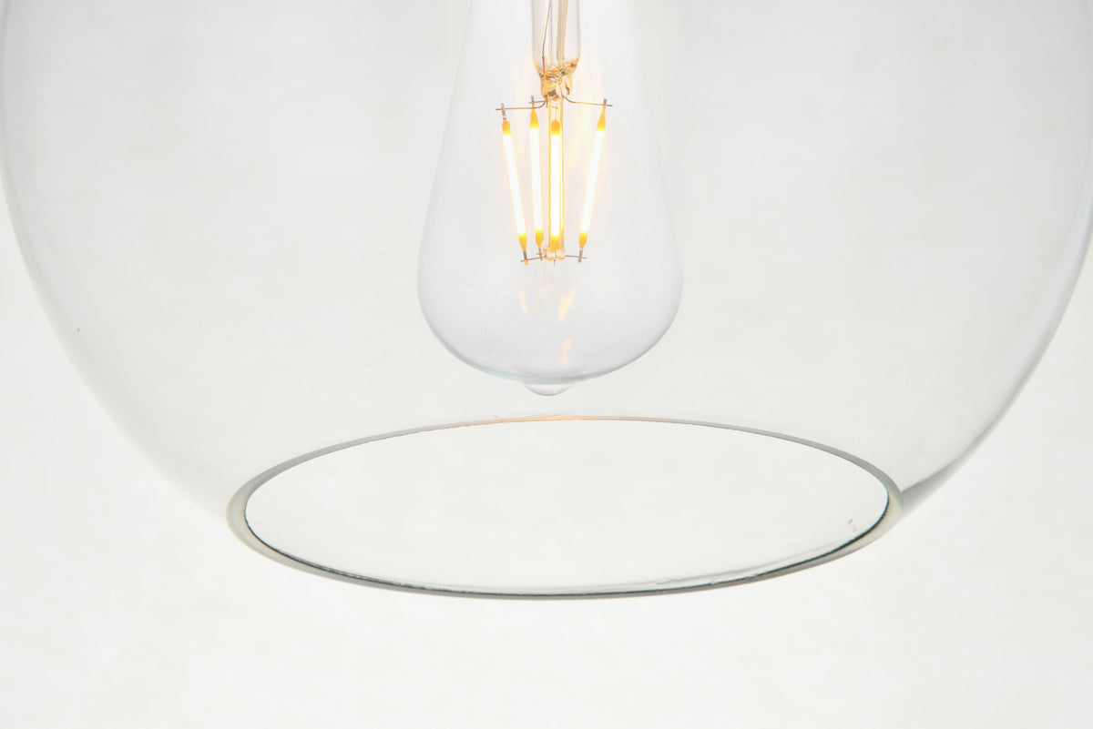 Baxter 1 Light Brass Flush Mount With Clear Glass