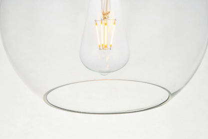 Baxter 1 Light Brass Flush Mount With Clear Glass