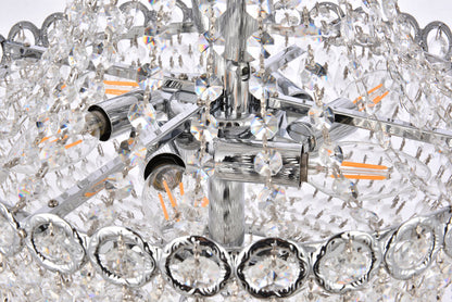 Century 8 light Chrome Pendant Clear Royal Cut Crystal