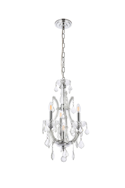 Maria Theresa 4 light Chrome Pendant Clear Royal Cut Crystal