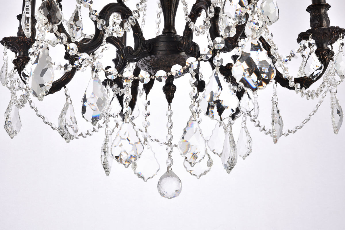 Rosalia 6 light Dark Bronze Chandelier Clear Royal Cut Crystal