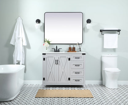 42 inch Single bathroom vanity in grey