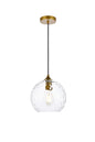 Cashel 10 inch light brass pendant