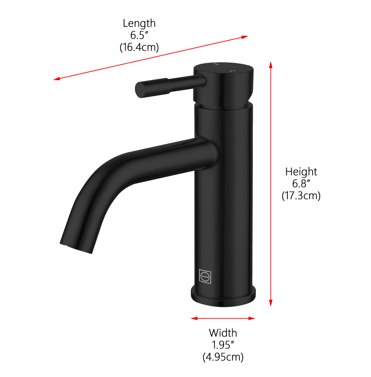 Victor Single Hole Single Handle Bathroom Faucet in Matte Black