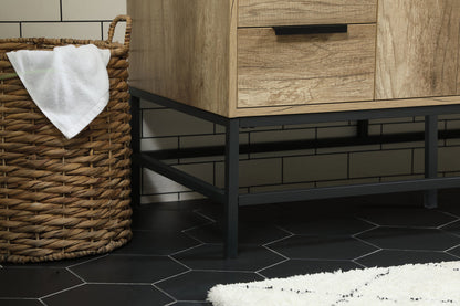 48 inch Single bathroom vanity in natural oak