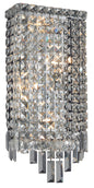Maxime 4 light Chrome Wall Sconce Clear Royal Cut Crystal