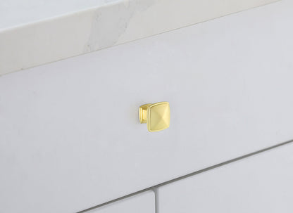 Marcel 1.2" Brushed Gold Square Knob Multipack (Set of 10)